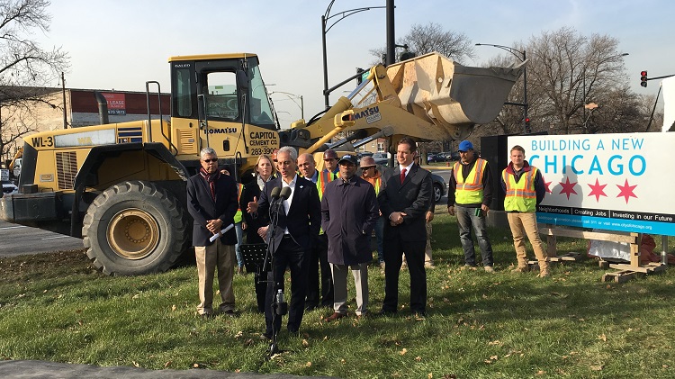 Mayor Emanuel Joins City Officials for the Grand Avenue Reconstruction